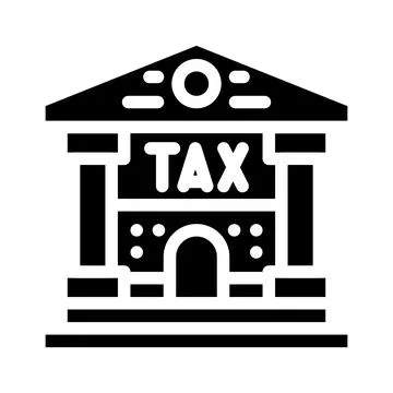 Building tax glyph icon vector illustration イラスト素材