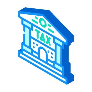 Building tax isometric icon vector illustration Stock Illustration