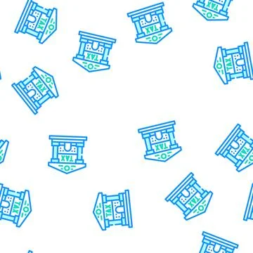 Building tax vector seamless pattern イラスト素材