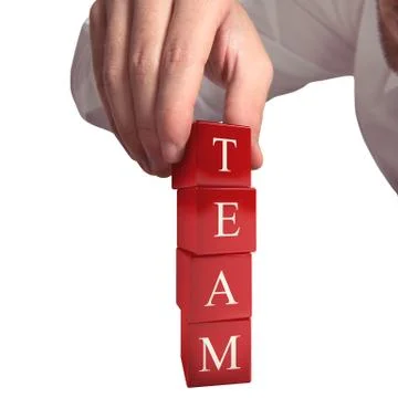 Building a team 3D Rendering Ilustración de archivo