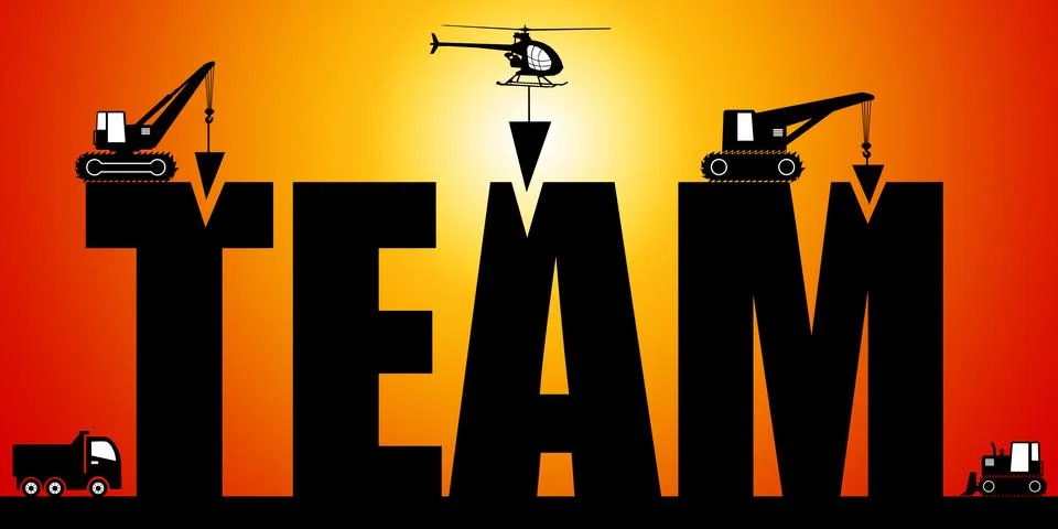 Building a team Stock Illustration