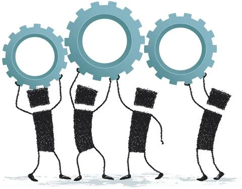 Building a team Stock Illustration