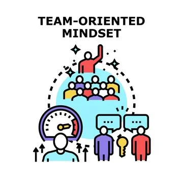 Building a team oriented mindset for business collaboration Ilustración de archivo
