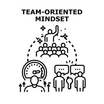 Building a team oriented mindset for business collaboration Ilustración de archivo