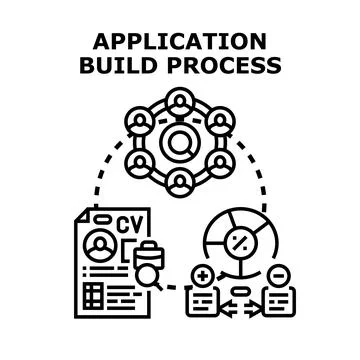 Building a team process and human resource management Stock Illustration