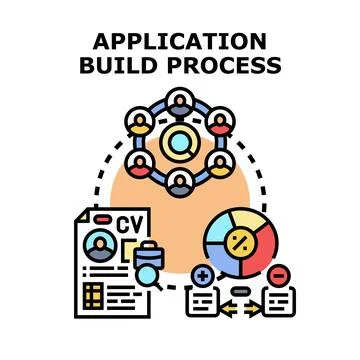 Building a team process and human resource management Ilustración de archivo