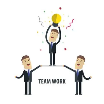 Building teamwork Stock Illustration