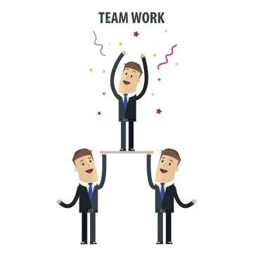 Building teamwork Stock Illustration