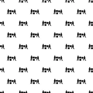 Building teamwork pattern seamless vector Ilustración de archivo