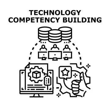 Building technology competency for digital skill development Stock Illustration