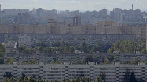 Building texture and runing cloud in Russia, Saint- Petersburg. KAD 4K Stock Footage 67354469
