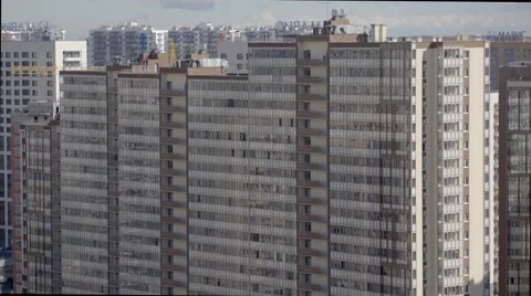 Building texture and runing cloud in Russia, Saint- Petersburg. KAD 4K Stock Footage 67397124