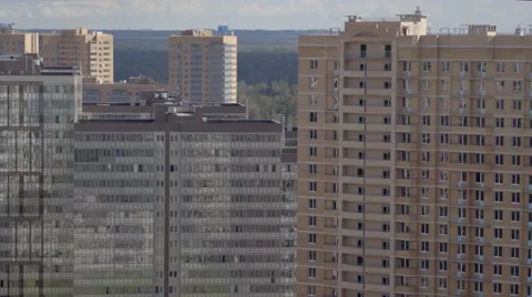 Building texture and runing cloud in Russia, Saint- Petersburg. KAD 4K Stock Footage 67406861