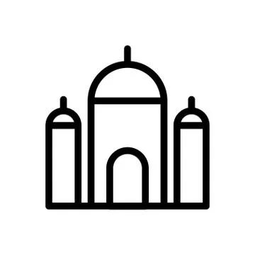 Building thin line icon  Ilustración de archivo