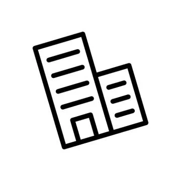 Building thin line icon Ilustración de archivo