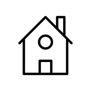 Building thin line icon Ilustración de archivo