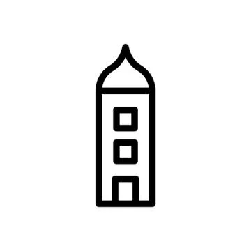 Building thin line icon Stock Illustration