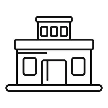 Building with three windows facade showing modern architecture style Ilustración de archivo