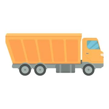 Building tipper icon cartoon vector. Truck dump Stock Illustration