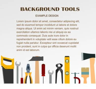 Building tools. Background for text. Construction, decoration, repair of hous Stock Illustration