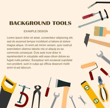 Building tools. Background for text. Construction, decoration, repair of hous Stock Illustration
