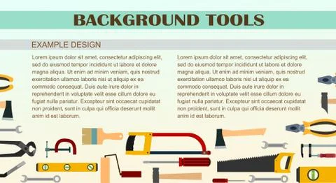 Building tools. Background for text. Construction, decoration, repair of hous Stock Illustration