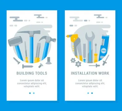Building Tools Cards. Free Stock Illustration