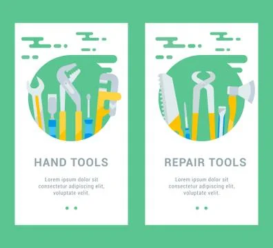 Building Tools Cards. イラスト素材