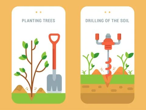 Building Tools Cards. Stock Illustration