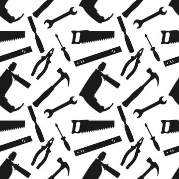 Building tools seamless background. Vector 스톡 일러스트