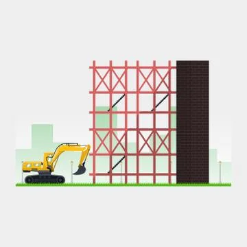 Building tools. Special machines for the construction work. Special equipment Stock Illustration
