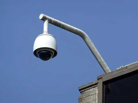 Building Top CCTV Camera Stock Photos