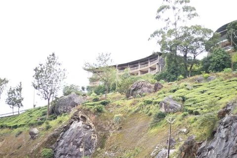 Building in the top of hills Stock Photos