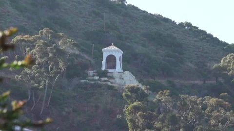 Building on the top of the mountain Stock Footage 315424527