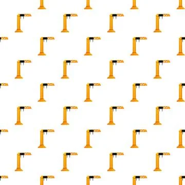 Building tower crane construction industry seamless pattern Illustrazione stock