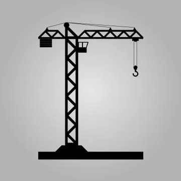 Building Tower crane icon - vector. Stock Illustration
