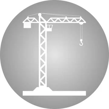 Building Tower crane icon - vector. Stock Illustration