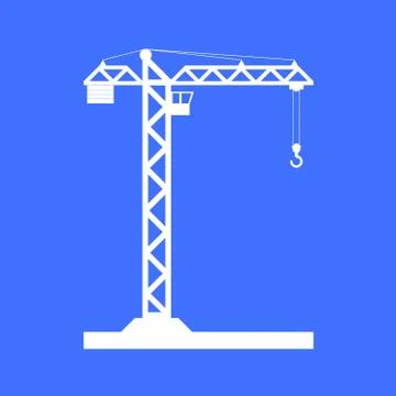 Building Tower crane icon - vector. Ilustración de archivo