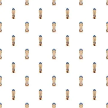 Building tower pattern repeating on white background Illustrazione stock