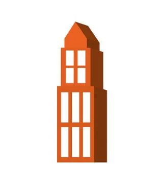 Building tower silhouette icon Ilustración de archivo