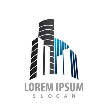 Building town construction concept design. Symbol graphic template element ve Stock Illustration