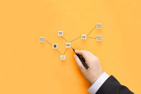 Building a trading network 库存照片