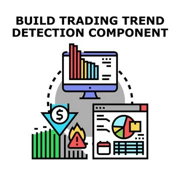 Building trading trend detection component for financial analysis Stock Illustration