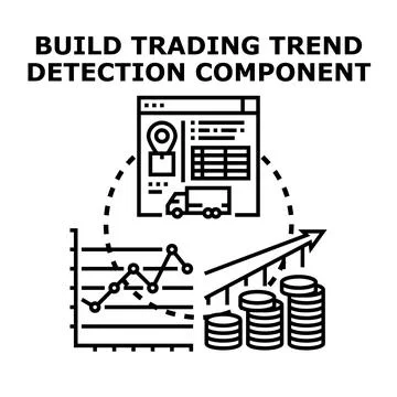 Building trading trend detection software component 스톡 일러스트