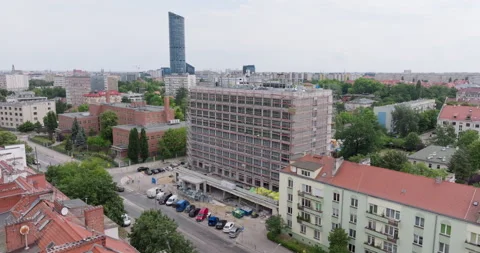 Building transformation project in central Wroclaw 库存影片 317252993
