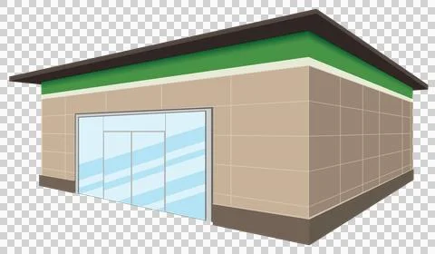 Building on a transparent background. Vector illustration Ilustración de archivo
