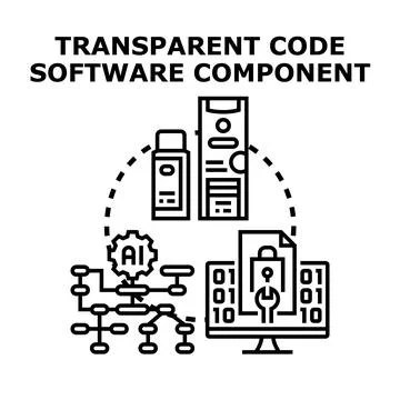 Building transparent software code component using ai Stock-Illustration