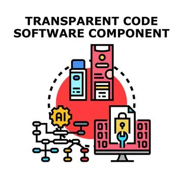 Building transparent software code component using ai Stock-Illustration