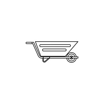 Building trolley icon. Element of construction tools for mobile concept and web Stock Illustration
