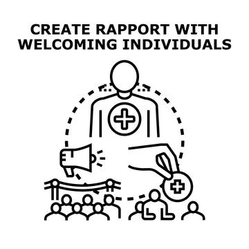 Building trust and creating positive connections with people Stock Illustration